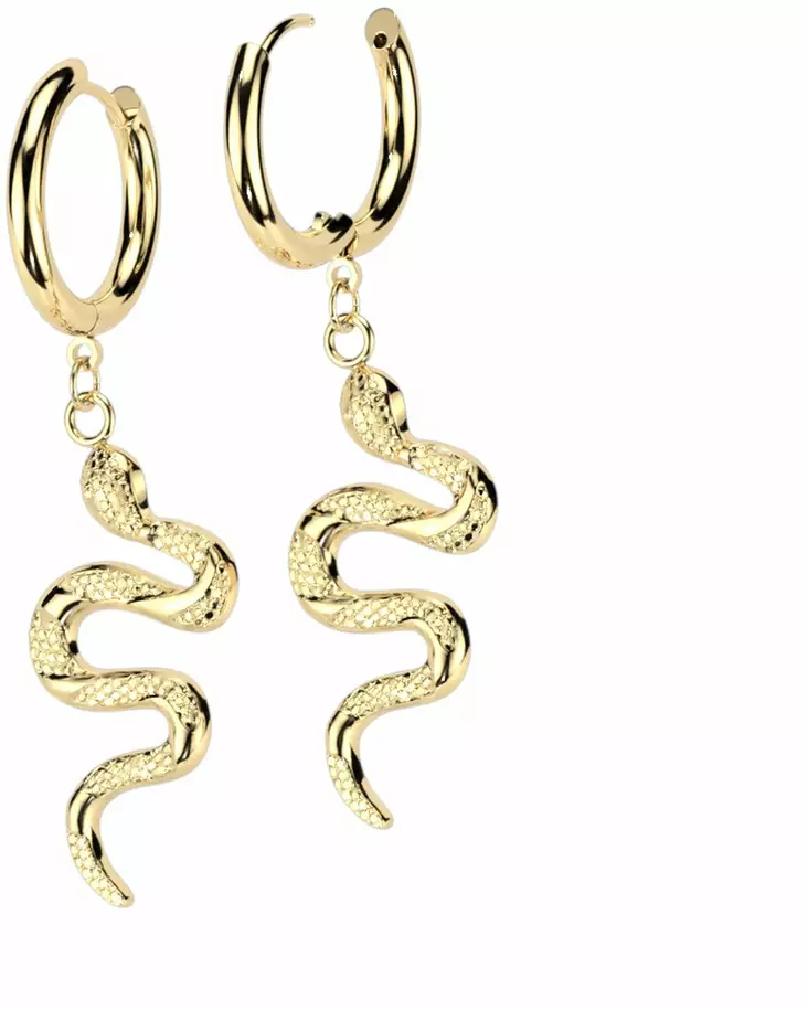 Korvakoru K=C3=A4=C3=A4rmerengas kullattu - Teräksiset korvakorut - HK237G - 1