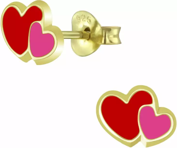 Tuplasydän korvakorut - Lasten korut - Y5939G - 1