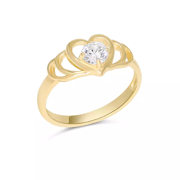 Kastesormus Sydän cz hopeaa - Kastesormukset - 6-12927G - 1