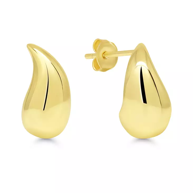 Kullatut pisara hopeakorvakorut - Hopeiset korvakorut - BOL-E0891G - 1