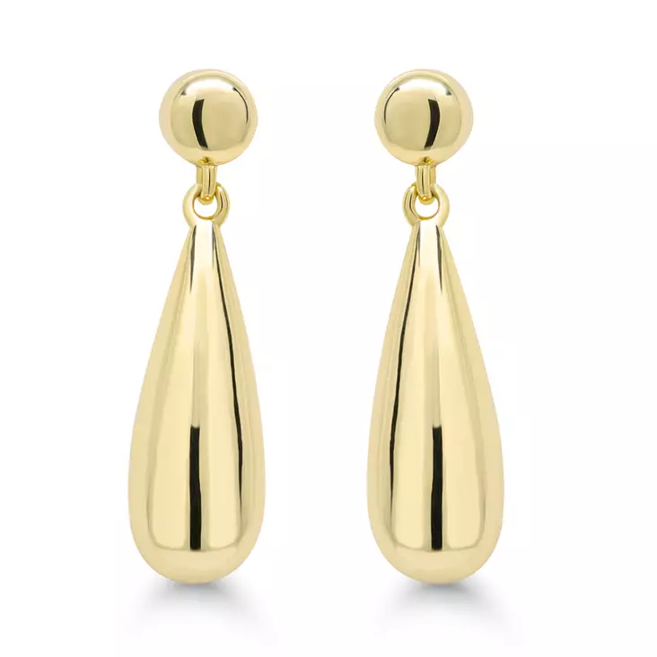 Kyynel hopeakorvakorut kullattu - Hopeiset korvakorut - E-15959G - 1