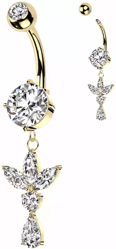 Napakoru Enkeli cz Gold - Lävistyskorut - N012-G - 1