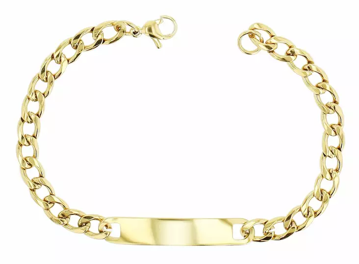 Brian Gold laattaranneketju terästä - Rannekorut - SH450G - 1