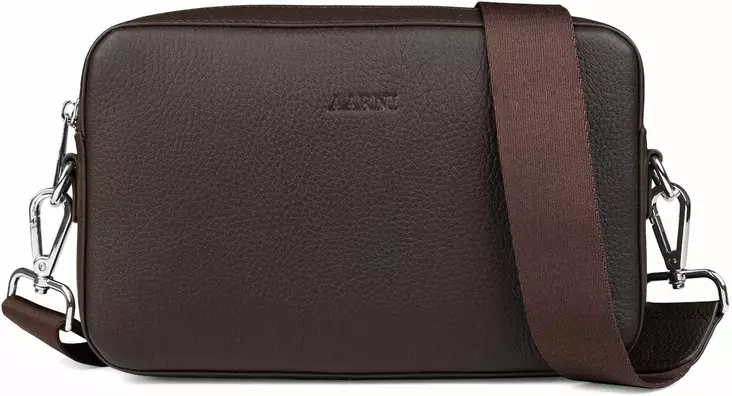 Aarni iso olkalaukku, tumman ruskea hopean v=C3=A4risill=C3=A4 yksityi=
skohdilla - Korttikotelot ja rasiat - OLKA-ISO-TRUS-H - 1