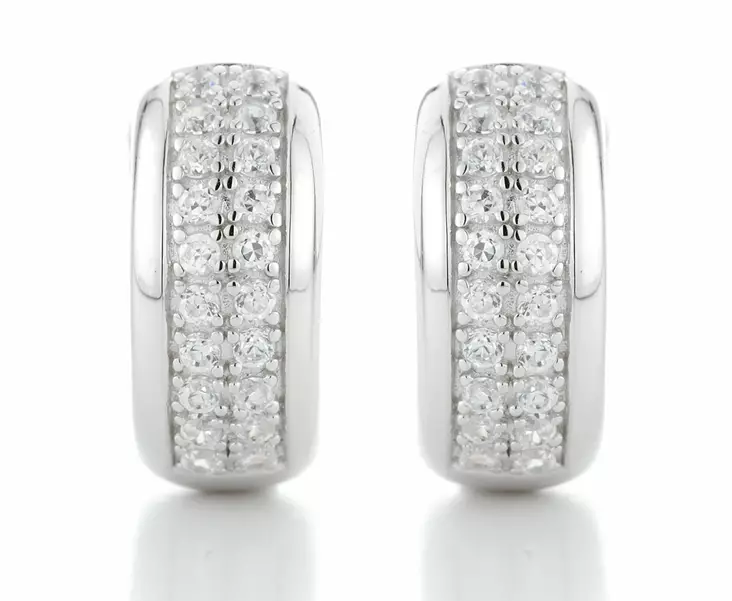 Hopeiset korvakorut zirkoneilla C10228H - Hopeiset korvakorut - C10228H - 1