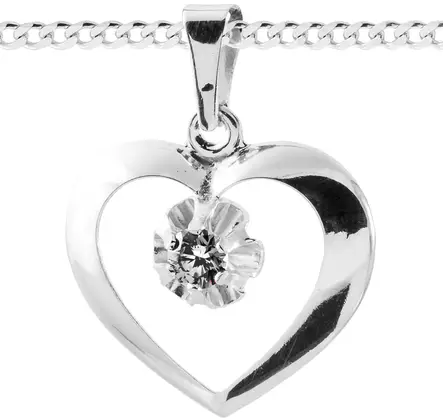 Avosyd=C3=A4n riipus H1211KI - Hopeiset kaulakorut - H1211KI - 1