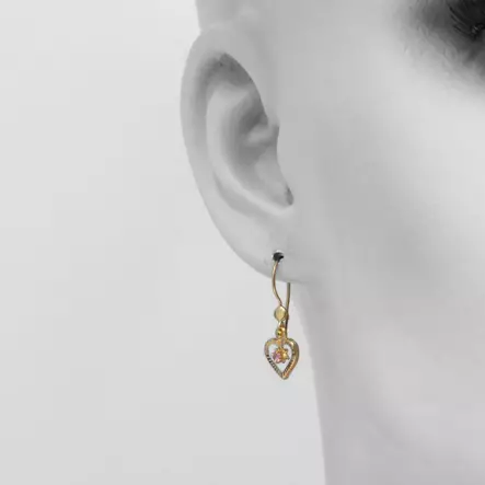 Korvakorut avosydän K40040PI - Kultaiset korvakorut - K40040PI - 2