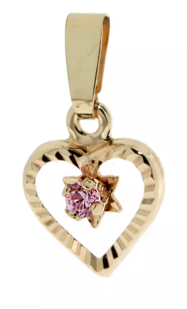 Kultainen syd=C3=A4nriipus K10185PI - Kultaiset riipukset - K10185PI - 1