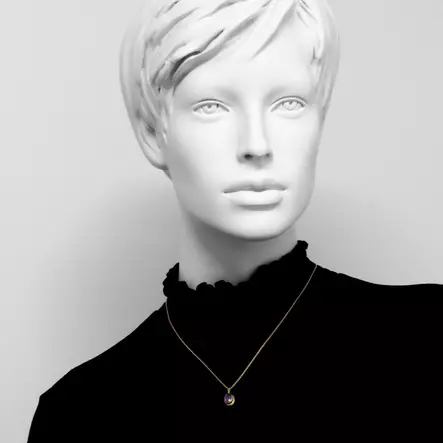 KK riipus 6x8mm ovaali lila zirkon - Kultaiset riipukset - K10061LI - 3