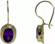 Kame koukku viistekivi lila 6x8 mm K40060LI - Kultaiset korvakorut - K40060LI - 1