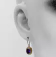 Korvakorut Kame koukku viistekivi kirkas 6x8 mm - Kultaiset korvakorut - K40060LI - 2