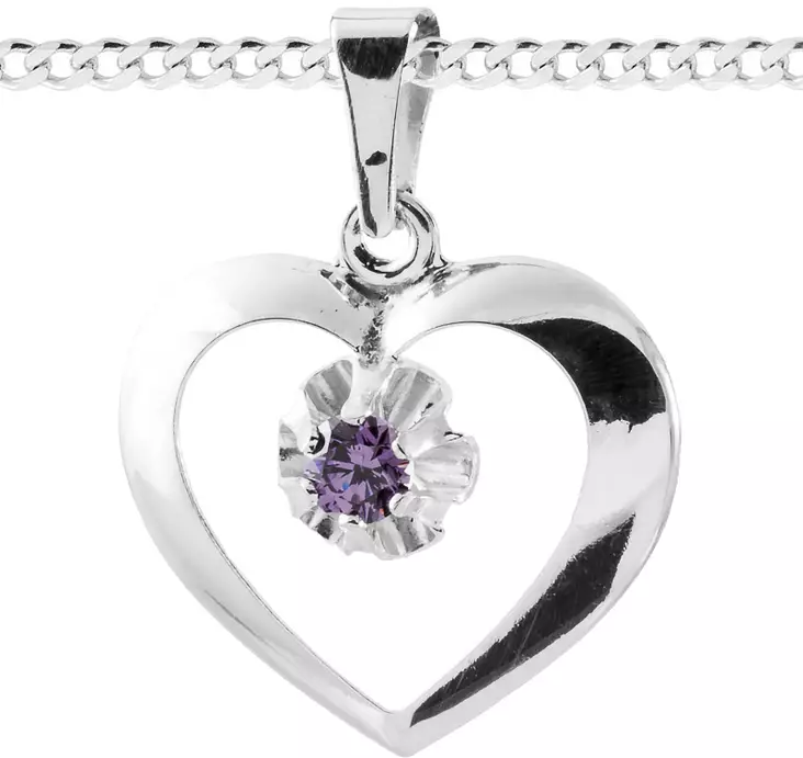 Avosyd=C3=A4n zirkonilla H1211LI - Hopeiset kaulakorut - H1211LI - 1