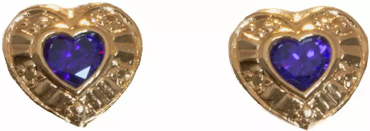 Syd=C3=A4n korvakoru lila tappi K20236LI - Kultaiset korvakorut - K20236LI - 1