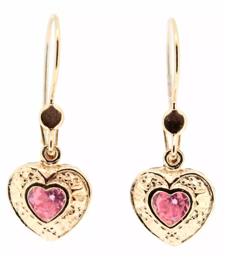 Kultaiset korvakorut pinkeill=C3=A4 zirkoneilla K40141PI - Kultaiset korvakorut - K40141PI - 1