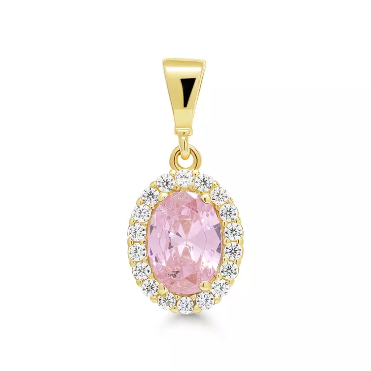 Diana-riipus zirkoneilla, PINK 9K - Kaulakorut ja riipukset - 9K-P-2344ZPI - 1