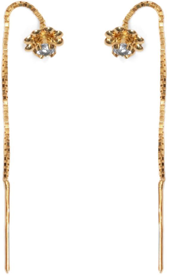 L=C3=A4pivedett=C3=A4v=C3=A4 Pikkukukka kirkas K20196KI - Kultaiset korvakorut - K20196KI - 1