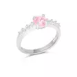 Kastesormus pinkeillä zirkoneilla hopeaa - Kastesormukset - 6-8133ZPINK - 1