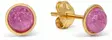 Kultaiset korvakorut violeteilla kivill=C3=A4 140641PINK - Kultaiset korvakorut - 140641PINK - 1