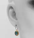 Korvakoru Kame koukku viistekivi Aqua 6x8 mm - Kultaiset korvakorut - K40060AK - 3