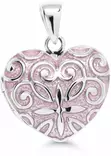 Pinkki Sydänmedaljonki WP-38562PINK - Lahjaideat naisille - WP-38562PINK - 2