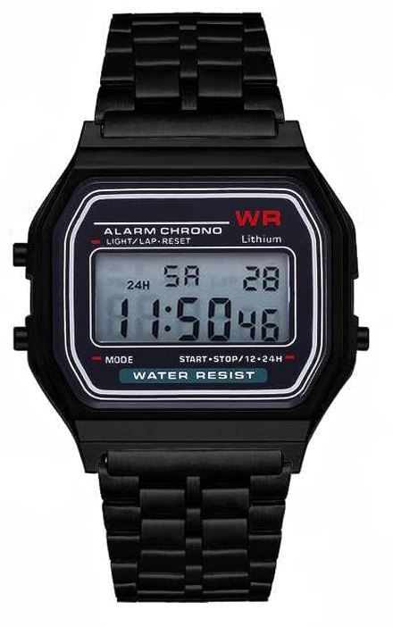 Digita Retrol Steel A168BLACK - Peruskellot - A168BLACK - 1