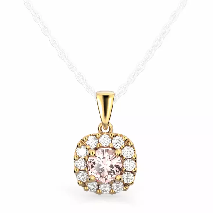 Festive Janette timanttiriipus morganiitilla 567-030MR_KK - Timanttiriipukset - 14-567-030MR-KK - 1