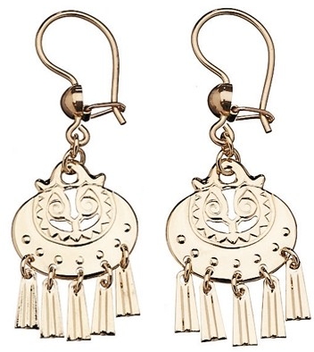 Kalevala koru pienet kultaiset Kuutar korvakorut - Kultaiset korvakorut - 1603032K - 1