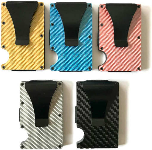 Korttikotelo Hiilikuitu RFID-suojattu 1 - Korttikotelot ja rasiat - CF-BLUE - 1