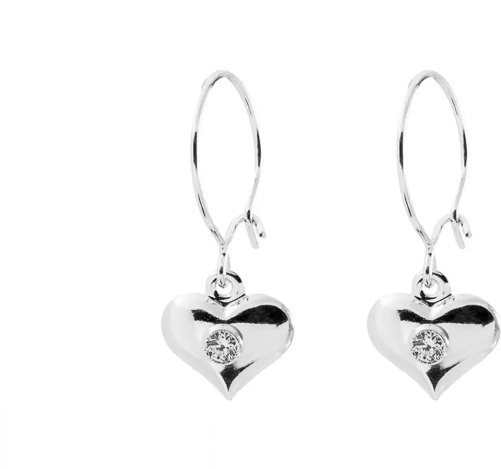 Syd=C3=A4nkorvakorut zirkoneilla H4001K - Hopeiset korvakorut - H4001K - 1