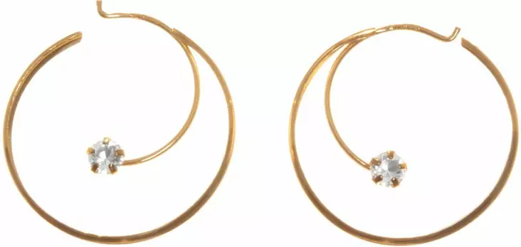 Kivi rengas kirkas 2x20mm K30049K - Kultaiset korvakorut - K30049K - 1