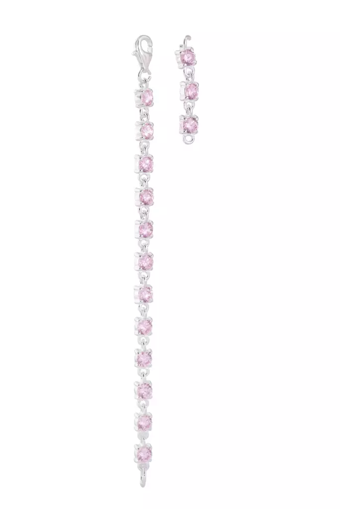 TK425-PINK RANNEKETJU - Hopeiset rannekorut - TK425-PINK - 1