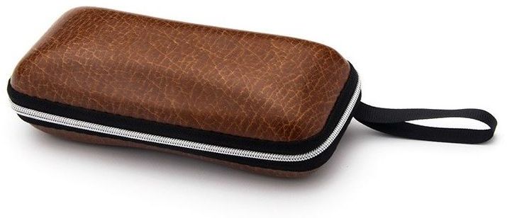 Silm=C3=A4lasikotelo ruskea vetoketjulla Z09K - Korttikotelot ja rasiat - Z09K - 1