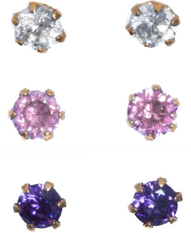 Zirkon tappi 3,5 mm K20002 - Kultaiset korvakorut - K20002K - 1