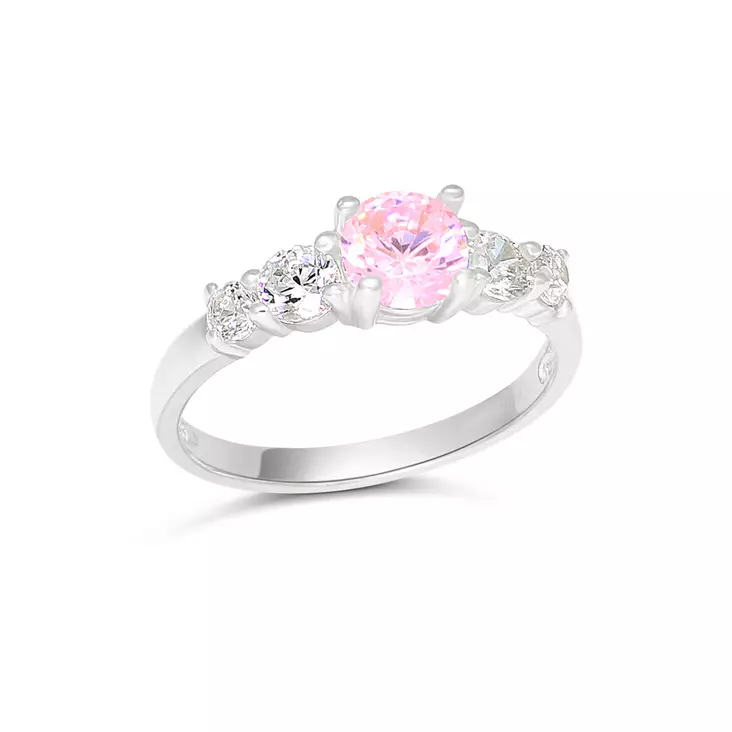 Kastesormus zirkonilla rodinoitu - Kastekorut - SBR-1291ZPINK - 1