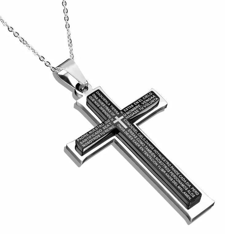 Ter=C3=A4sristi 37x27mm 50cm - Teräksiset kaulakorut - H7006K - 1