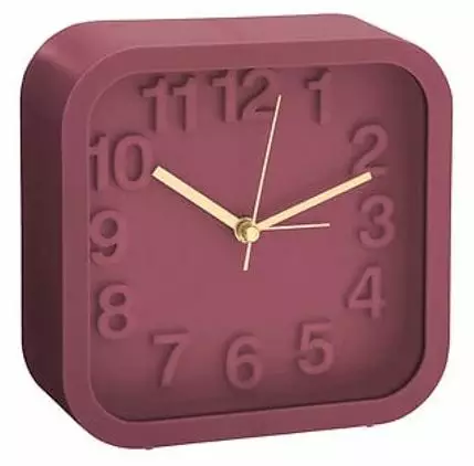 Herätyskello 3D 13x13cm Lila - Herätyskellot - Z916L - 1