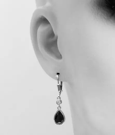 Canna II korvakorut cz. ja onyx CKK193M - Hopeiset korvakorut - CKK193M - 2