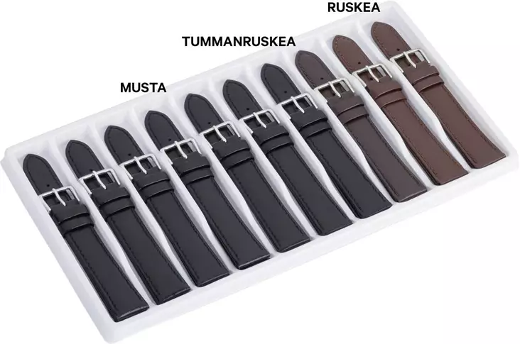 22mm kelloranneke nahkaa - Nahkarannekkeet - 99140-22-M - 1