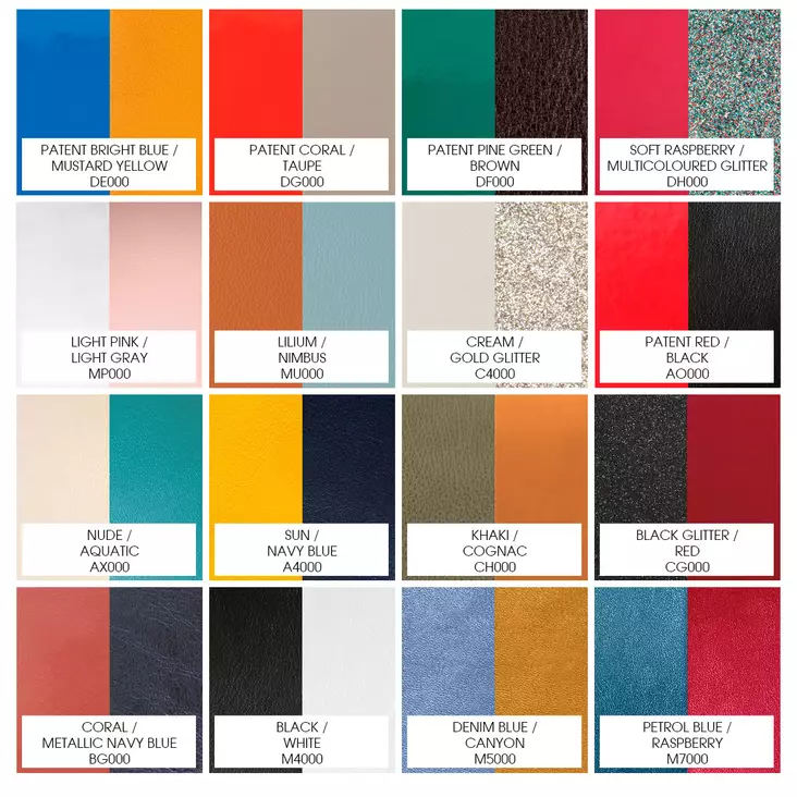 Les Georgettes nahkainsertti v=C3=A4rivalikoima - Les Georgettes rannekorut - LesG-nahka-8mm - 1