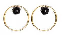 Rengas 10 mm Onyx K20235M - Kultaiset korvakorut - K20235M - 1