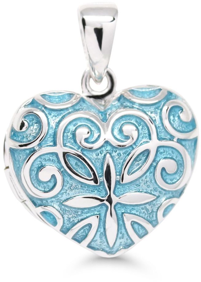 Vaaleansininen syd=C3=A4nmedaljonki - Ystävänpäivä - WP-38562SIN - 1