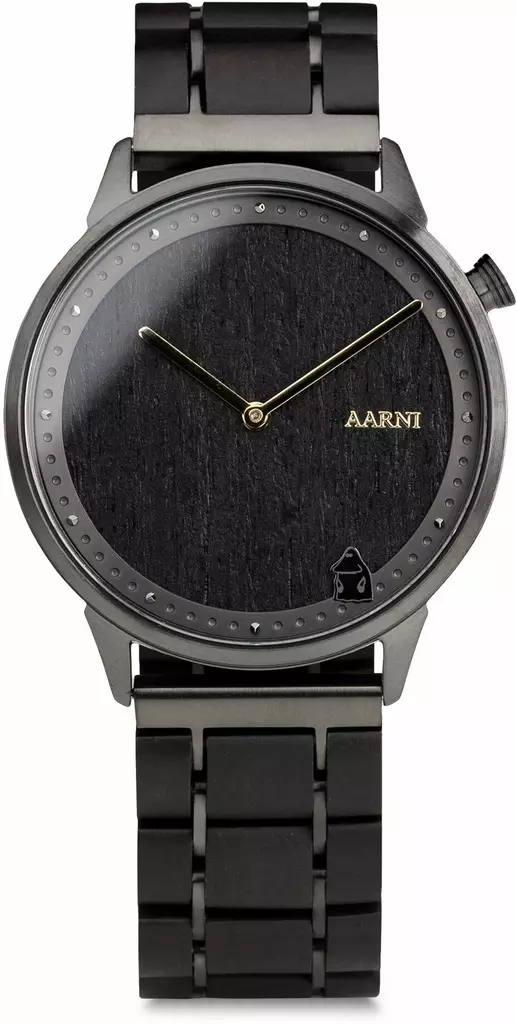 Aarni x Moomin Mörkö kello edestäpäin kuvattuna - Aarni miesten rannekellot - AW-MUUMI-MORKO - 1