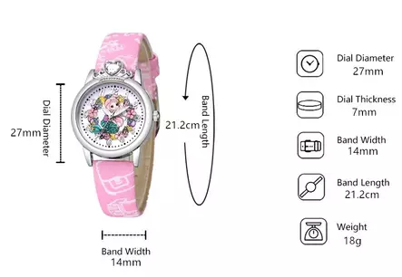 Merenneito Pink Mermaid - Tyttöjen rannekellot - G797P - 2