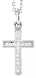 Hopeinen risti zirkoneilla C10065P - Rippiristi hopea - C10065P - 2