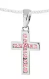 Risti pinkeill=C3=A4 zirkoneilla C10276P - Rippiristi hopea - C10276P - 1