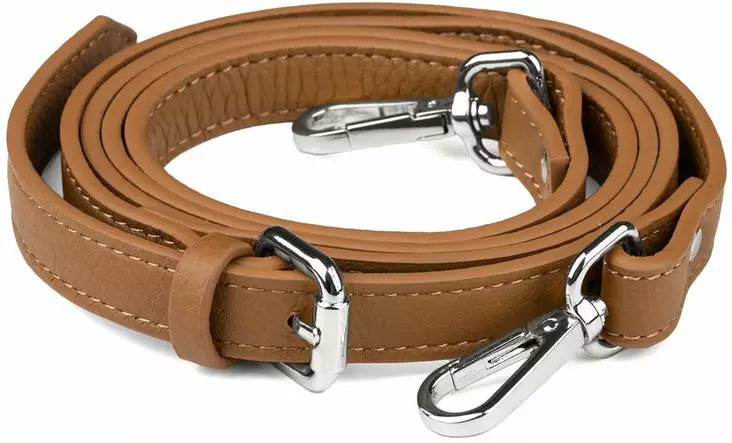 Aarni olkalaukun hihna konjakki-hopea - Aarni lompakot ja korttikotelot - OLKAHIHNA-KONJ-HOP - 1