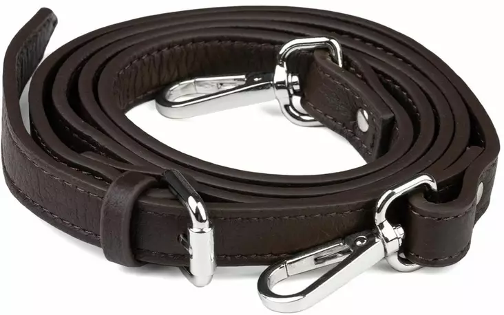 Aarni olkalaukun hihna tummanruskea-hopea - Aarni lompakot ja korttikotelot - OLKAHIHNA-TRUS-HOP - 1