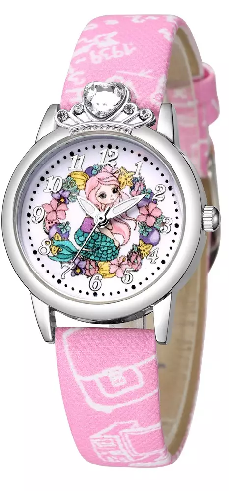 Merenneito Pink Mermaid - Tyttöjen rannekellot - G797P - 1