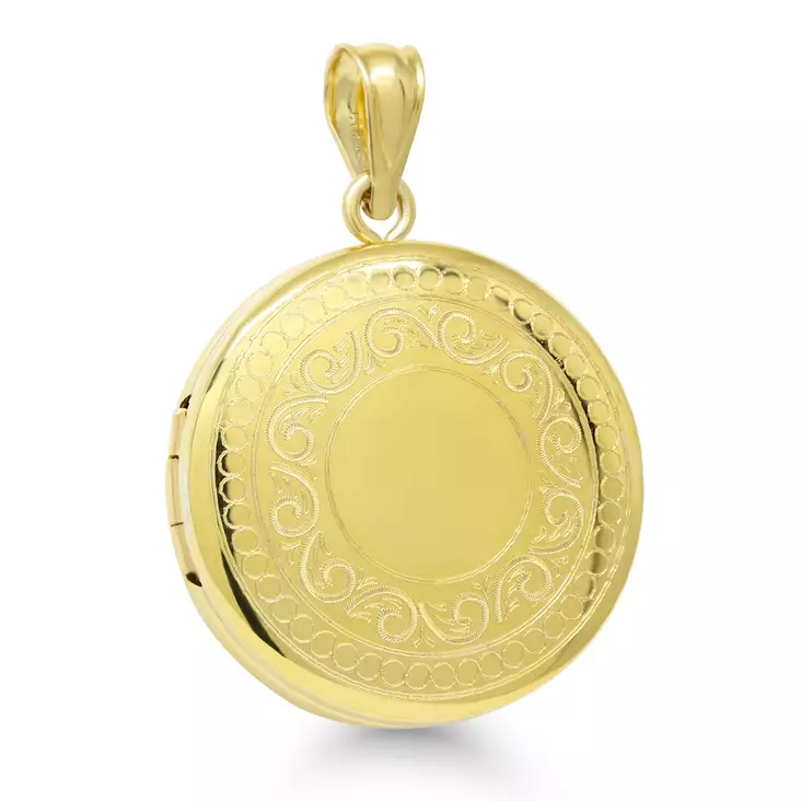 MEDALJONKI KULLATTU PYÖREÄ - Medaljongit - SPL-RD081GP - 1