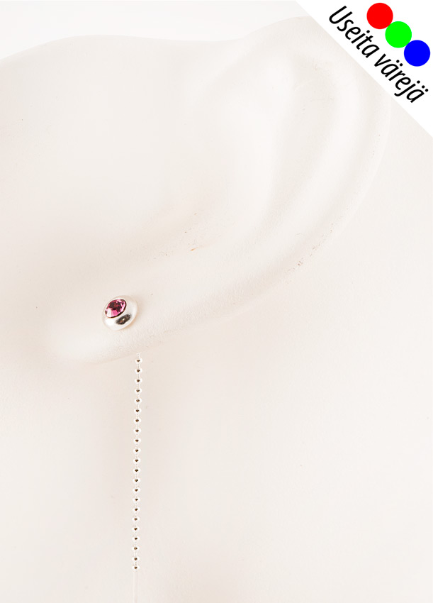 L=C3=A4pivedett=C3=A4v=C3=A4t korvakorut D02P useita-v=C3=A4rej=C3=A4 - Hopeiset korvakorut - D02P - 1